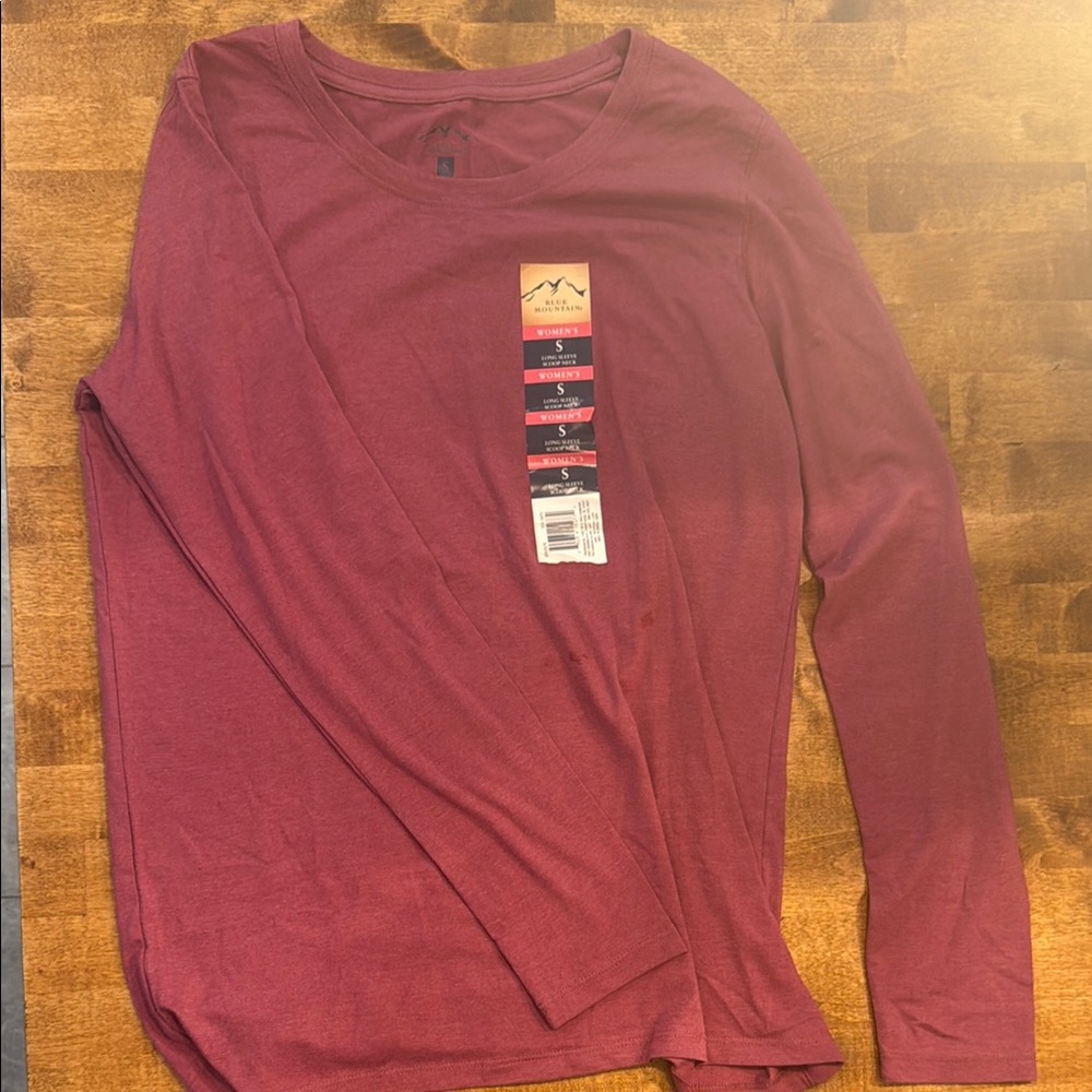 Fitted Pink Long Sleeve T-Shirt